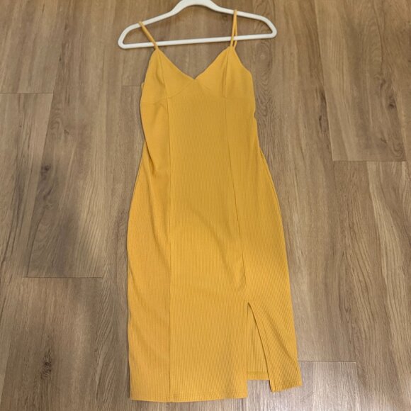 Mustard Yellow Form-Fitting Dress from Forever 21 (Size M) - Picture 2 of 9